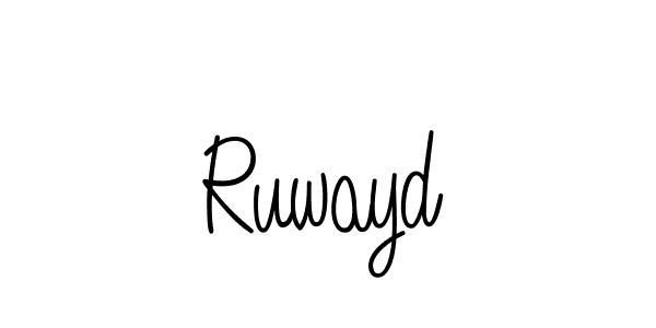 The best way (Angelique-Rose-font-FFP) to make a short signature is to pick only two or three words in your name. The name Ruwayd include a total of six letters. For converting this name. Ruwayd signature style 5 images and pictures png
