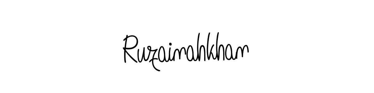 Design your own signature with our free online signature maker. With this signature software, you can create a handwritten (Angelique-Rose-font-FFP) signature for name Ruzainahkhan. Ruzainahkhan signature style 5 images and pictures png