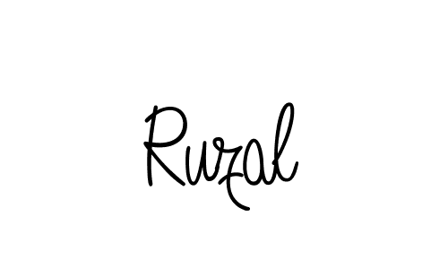 Create a beautiful signature design for name Ruzal. With this signature (Angelique-Rose-font-FFP) fonts, you can make a handwritten signature for free. Ruzal signature style 5 images and pictures png