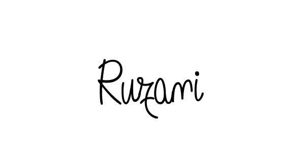 Design your own signature with our free online signature maker. With this signature software, you can create a handwritten (Angelique-Rose-font-FFP) signature for name Ruzani. Ruzani signature style 5 images and pictures png