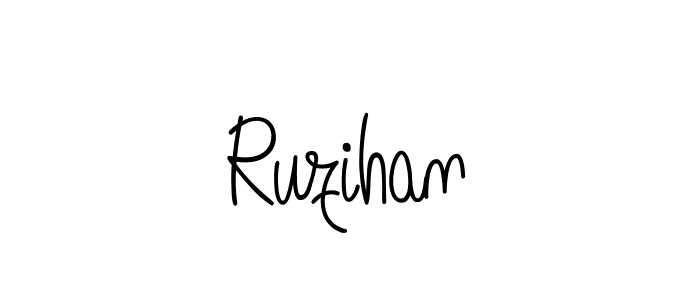 Make a beautiful signature design for name Ruzihan. With this signature (Angelique-Rose-font-FFP) style, you can create a handwritten signature for free. Ruzihan signature style 5 images and pictures png