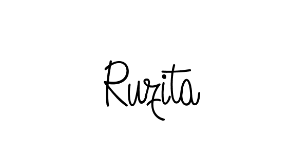 Design your own signature with our free online signature maker. With this signature software, you can create a handwritten (Angelique-Rose-font-FFP) signature for name Ruzita. Ruzita signature style 5 images and pictures png