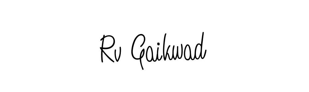 Design your own signature with our free online signature maker. With this signature software, you can create a handwritten (Angelique-Rose-font-FFP) signature for name Rv Gaikwad. Rv Gaikwad signature style 5 images and pictures png