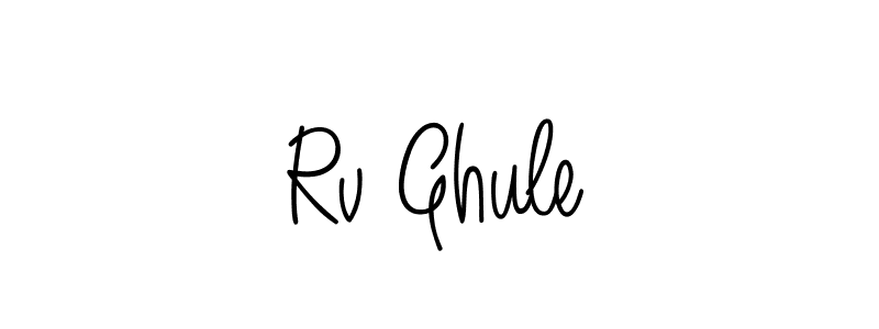 Use a signature maker to create a handwritten signature online. With this signature software, you can design (Angelique-Rose-font-FFP) your own signature for name Rv Ghule. Rv Ghule signature style 5 images and pictures png