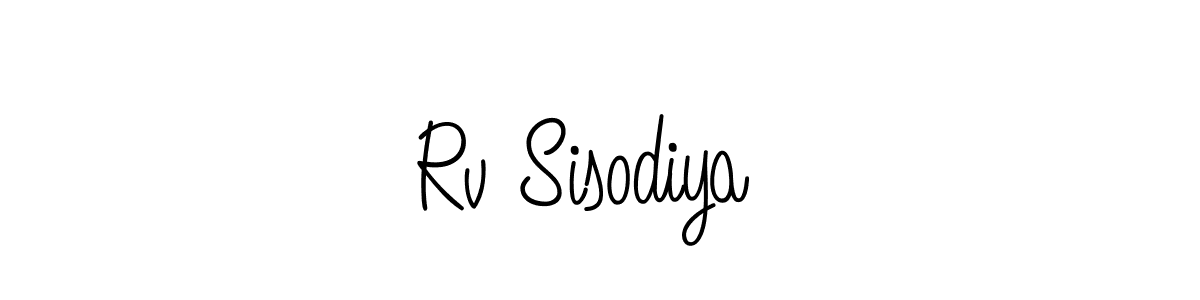 Also You can easily find your signature by using the search form. We will create Rv Sisodiya  name handwritten signature images for you free of cost using Angelique-Rose-font-FFP sign style. Rv Sisodiya  signature style 5 images and pictures png