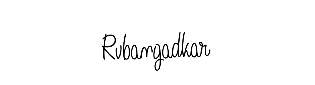 Design your own signature with our free online signature maker. With this signature software, you can create a handwritten (Angelique-Rose-font-FFP) signature for name Rvbangadkar. Rvbangadkar signature style 5 images and pictures png