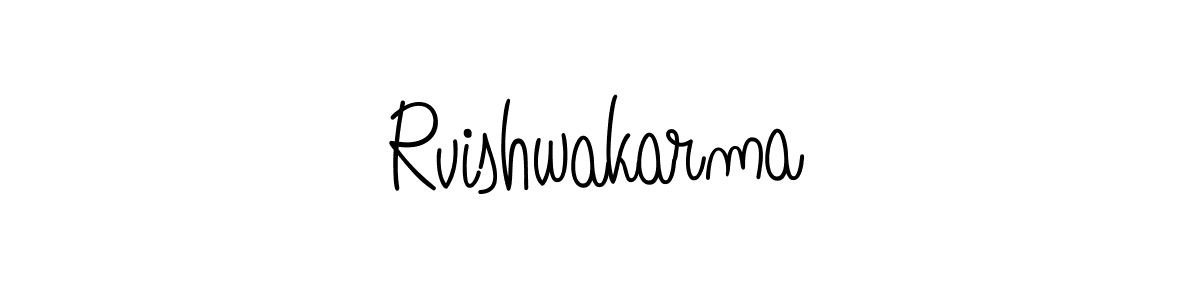 You should practise on your own different ways (Angelique-Rose-font-FFP) to write your name (Rvishwakarma) in signature. don't let someone else do it for you. Rvishwakarma signature style 5 images and pictures png