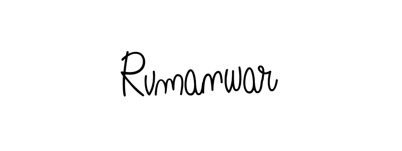 Make a beautiful signature design for name Rvmanwar. With this signature (Angelique-Rose-font-FFP) style, you can create a handwritten signature for free. Rvmanwar signature style 5 images and pictures png