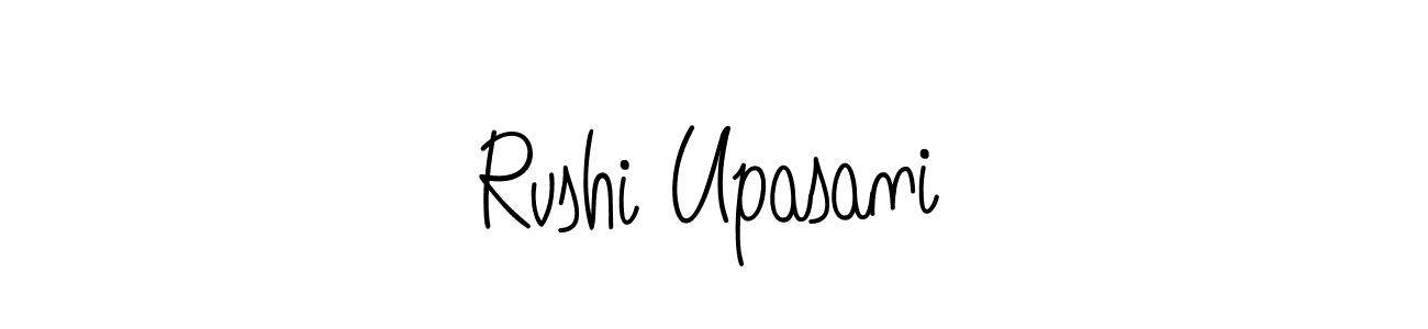 How to make Rvshi Upasani name signature. Use Angelique-Rose-font-FFP style for creating short signs online. This is the latest handwritten sign. Rvshi Upasani signature style 5 images and pictures png