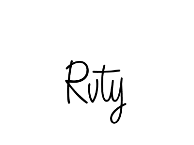 You should practise on your own different ways (Angelique-Rose-font-FFP) to write your name (Rvty) in signature. don't let someone else do it for you. Rvty signature style 5 images and pictures png