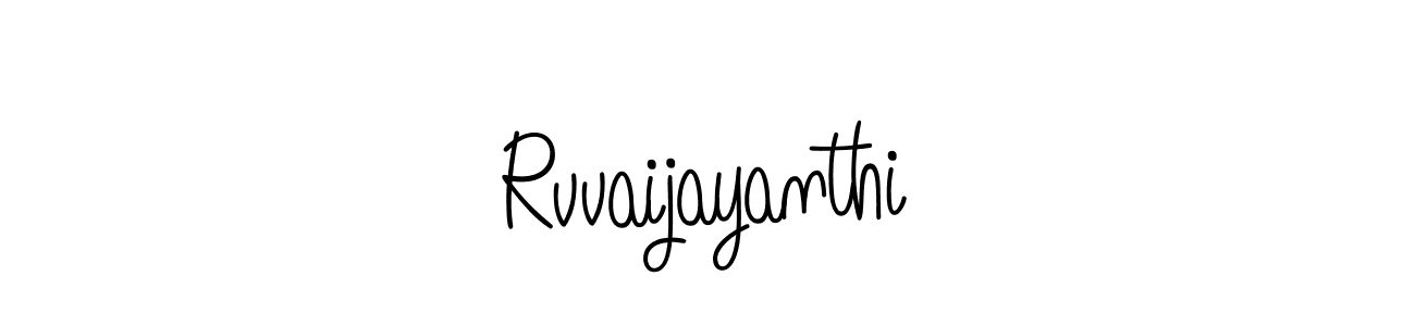 The best way (Angelique-Rose-font-FFP) to make a short signature is to pick only two or three words in your name. The name Rvvaijayanthi include a total of six letters. For converting this name. Rvvaijayanthi signature style 5 images and pictures png