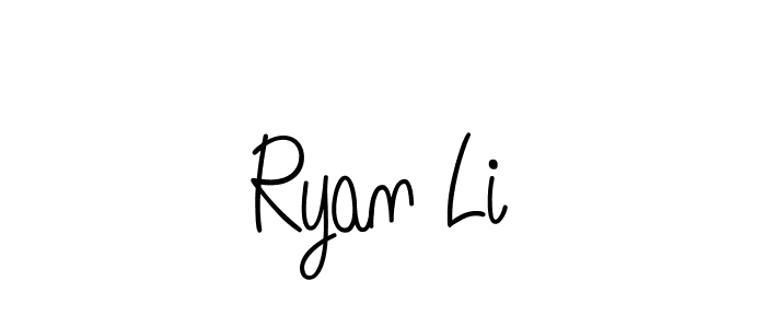Use a signature maker to create a handwritten signature online. With this signature software, you can design (Angelique-Rose-font-FFP) your own signature for name Ryan Li. Ryan Li signature style 5 images and pictures png