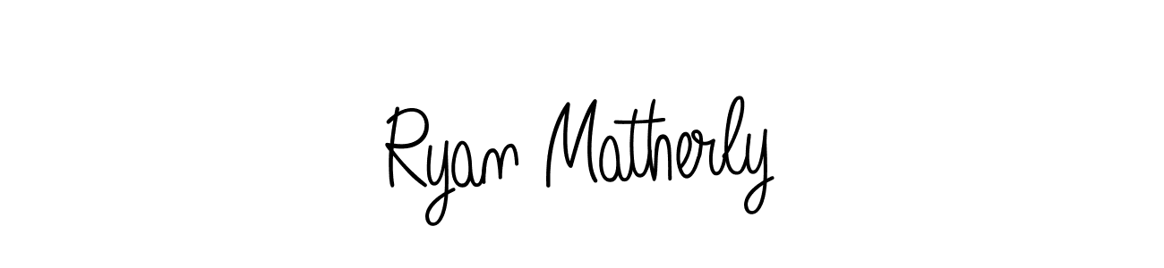 How to make Ryan Matherly name signature. Use Angelique-Rose-font-FFP style for creating short signs online. This is the latest handwritten sign. Ryan Matherly signature style 5 images and pictures png