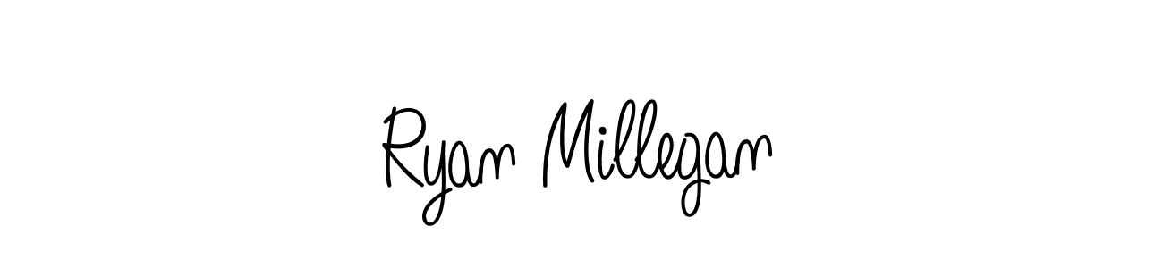 How to make Ryan Millegan name signature. Use Angelique-Rose-font-FFP style for creating short signs online. This is the latest handwritten sign. Ryan Millegan signature style 5 images and pictures png