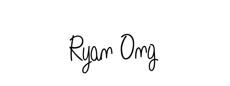 Design your own signature with our free online signature maker. With this signature software, you can create a handwritten (Angelique-Rose-font-FFP) signature for name Ryan Ong. Ryan Ong signature style 5 images and pictures png
