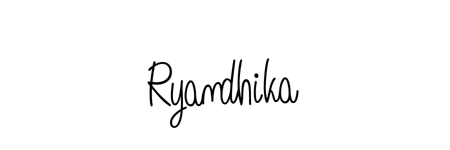 How to make Ryandhika signature? Angelique-Rose-font-FFP is a professional autograph style. Create handwritten signature for Ryandhika name. Ryandhika signature style 5 images and pictures png
