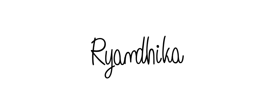 Make a beautiful signature design for name Ryandhika. With this signature (Angelique-Rose-font-FFP) style, you can create a handwritten signature for free. Ryandhika signature style 5 images and pictures png