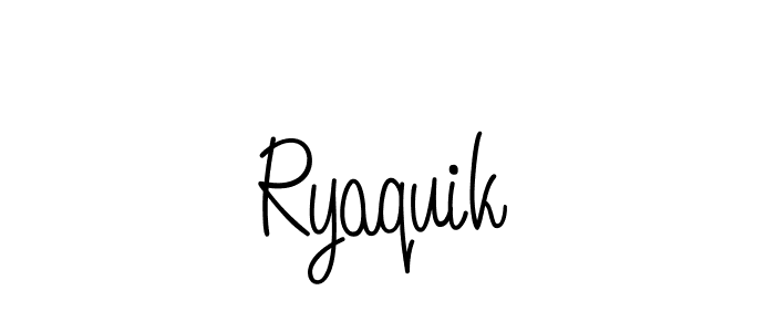 Make a beautiful signature design for name Ryaquik. With this signature (Angelique-Rose-font-FFP) style, you can create a handwritten signature for free. Ryaquik signature style 5 images and pictures png