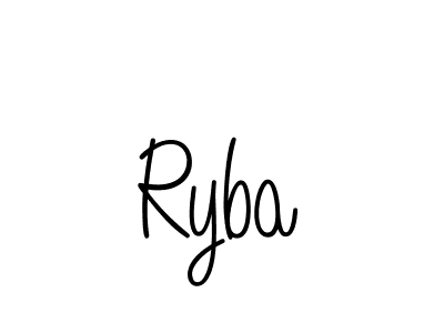 Design your own signature with our free online signature maker. With this signature software, you can create a handwritten (Angelique-Rose-font-FFP) signature for name Ryba. Ryba signature style 5 images and pictures png