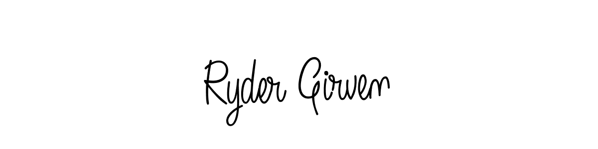 You should practise on your own different ways (Angelique-Rose-font-FFP) to write your name (Ryder Girven) in signature. don't let someone else do it for you. Ryder Girven signature style 5 images and pictures png