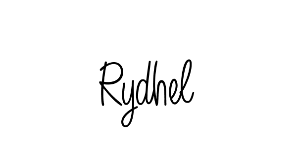 Use a signature maker to create a handwritten signature online. With this signature software, you can design (Angelique-Rose-font-FFP) your own signature for name Rydhel. Rydhel signature style 5 images and pictures png