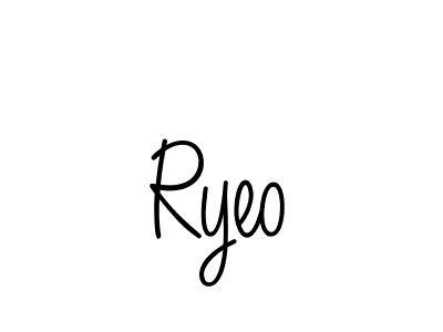 Ryeo stylish signature style. Best Handwritten Sign (Angelique-Rose-font-FFP) for my name. Handwritten Signature Collection Ideas for my name Ryeo. Ryeo signature style 5 images and pictures png