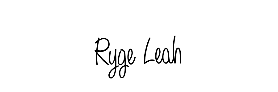 Make a beautiful signature design for name Ryge Leah. With this signature (Angelique-Rose-font-FFP) style, you can create a handwritten signature for free. Ryge Leah signature style 5 images and pictures png