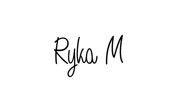 Similarly Angelique-Rose-font-FFP is the best handwritten signature design. Signature creator online .You can use it as an online autograph creator for name Ryka M. Ryka M signature style 5 images and pictures png