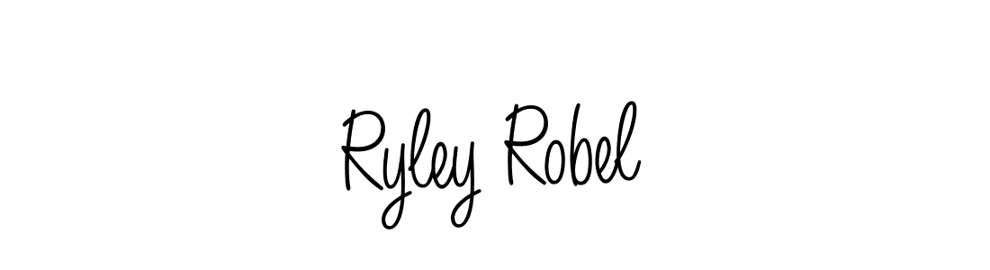 Use a signature maker to create a handwritten signature online. With this signature software, you can design (Angelique-Rose-font-FFP) your own signature for name Ryley Robel. Ryley Robel signature style 5 images and pictures png