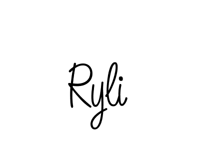 How to make Ryli name signature. Use Angelique-Rose-font-FFP style for creating short signs online. This is the latest handwritten sign. Ryli signature style 5 images and pictures png