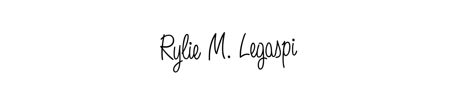 How to make Rylie M. Legaspi name signature. Use Angelique-Rose-font-FFP style for creating short signs online. This is the latest handwritten sign. Rylie M. Legaspi signature style 5 images and pictures png