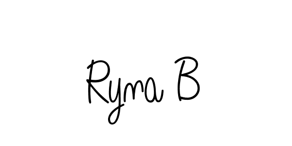 Make a beautiful signature design for name Ryna B. With this signature (Angelique-Rose-font-FFP) style, you can create a handwritten signature for free. Ryna B signature style 5 images and pictures png