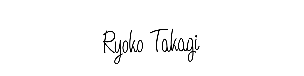 Create a beautiful signature design for name Ryoko Takagi. With this signature (Angelique-Rose-font-FFP) fonts, you can make a handwritten signature for free. Ryoko Takagi signature style 5 images and pictures png