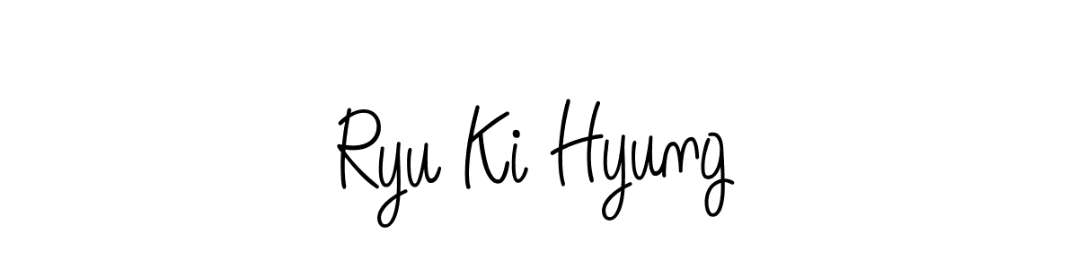 Use a signature maker to create a handwritten signature online. With this signature software, you can design (Angelique-Rose-font-FFP) your own signature for name Ryu Ki Hyung. Ryu Ki Hyung signature style 5 images and pictures png