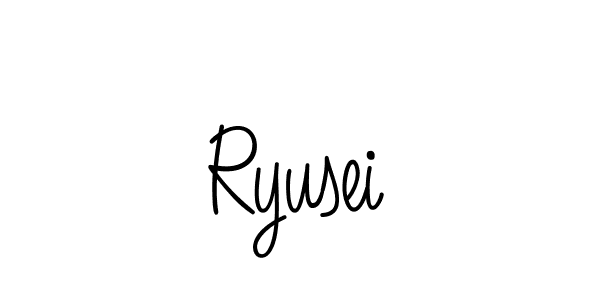 Use a signature maker to create a handwritten signature online. With this signature software, you can design (Angelique-Rose-font-FFP) your own signature for name Ryusei. Ryusei signature style 5 images and pictures png