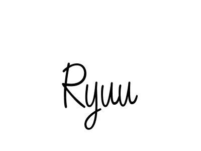 Design your own signature with our free online signature maker. With this signature software, you can create a handwritten (Angelique-Rose-font-FFP) signature for name Ryuu. Ryuu signature style 5 images and pictures png