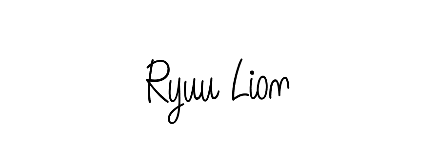 You should practise on your own different ways (Angelique-Rose-font-FFP) to write your name (Ryuu Lion) in signature. don't let someone else do it for you. Ryuu Lion signature style 5 images and pictures png