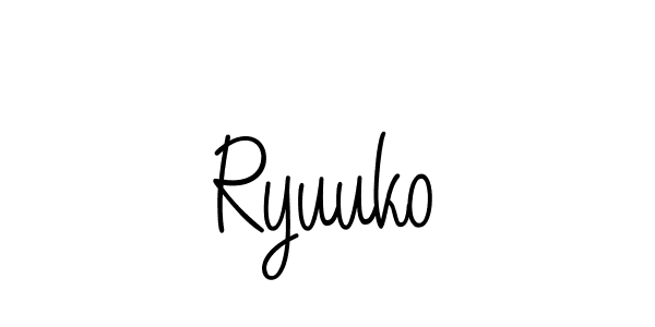 Ryuuko stylish signature style. Best Handwritten Sign (Angelique-Rose-font-FFP) for my name. Handwritten Signature Collection Ideas for my name Ryuuko. Ryuuko signature style 5 images and pictures png