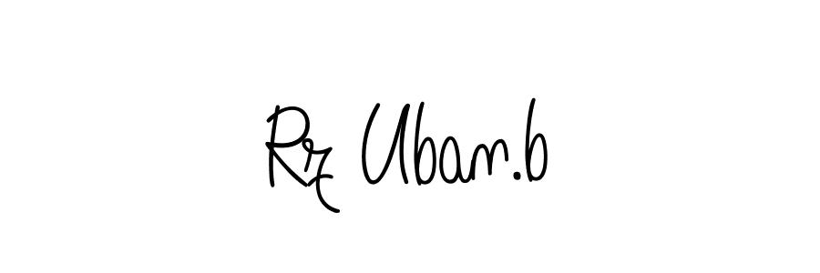 if you are searching for the best signature style for your name Rz Uban.b. so please give up your signature search. here we have designed multiple signature styles  using Angelique-Rose-font-FFP. Rz Uban.b signature style 5 images and pictures png