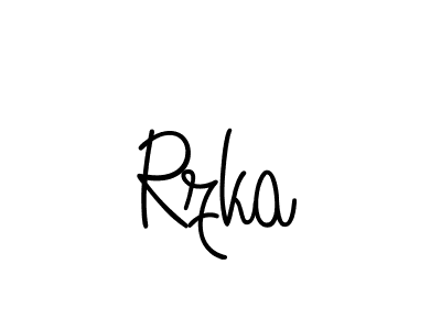 Also we have Rzka name is the best signature style. Create professional handwritten signature collection using Angelique-Rose-font-FFP autograph style. Rzka signature style 5 images and pictures png