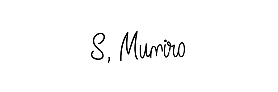 It looks lik you need a new signature style for name S, Muniro. Design unique handwritten (Angelique-Rose-font-FFP) signature with our free signature maker in just a few clicks. S, Muniro signature style 5 images and pictures png