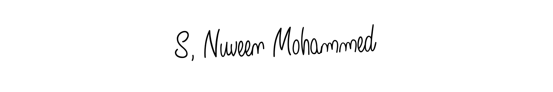 How to Draw S, Nuveen Mohammed signature style? Angelique-Rose-font-FFP is a latest design signature styles for name S, Nuveen Mohammed. S, Nuveen Mohammed signature style 5 images and pictures png
