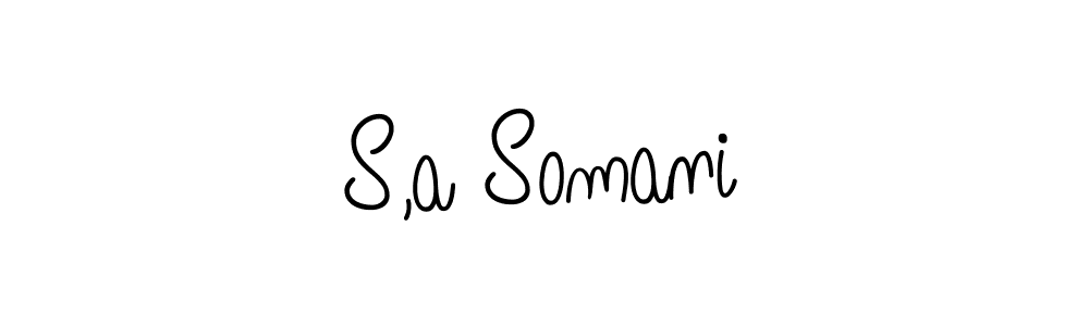 You should practise on your own different ways (Angelique-Rose-font-FFP) to write your name (S,a Somani) in signature. don't let someone else do it for you. S,a Somani signature style 5 images and pictures png