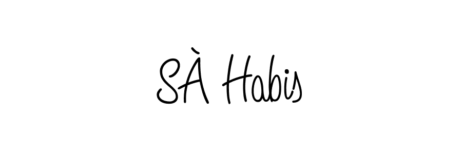 Also You can easily find your signature by using the search form. We will create SÀ Habis name handwritten signature images for you free of cost using Angelique-Rose-font-FFP sign style. SÀ Habis signature style 5 images and pictures png
