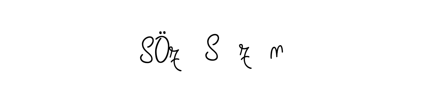 The best way (Angelique-Rose-font-FFP) to make a short signature is to pick only two or three words in your name. The name SÖz   Sİzİn include a total of six letters. For converting this name. SÖz   Sİzİn signature style 5 images and pictures png