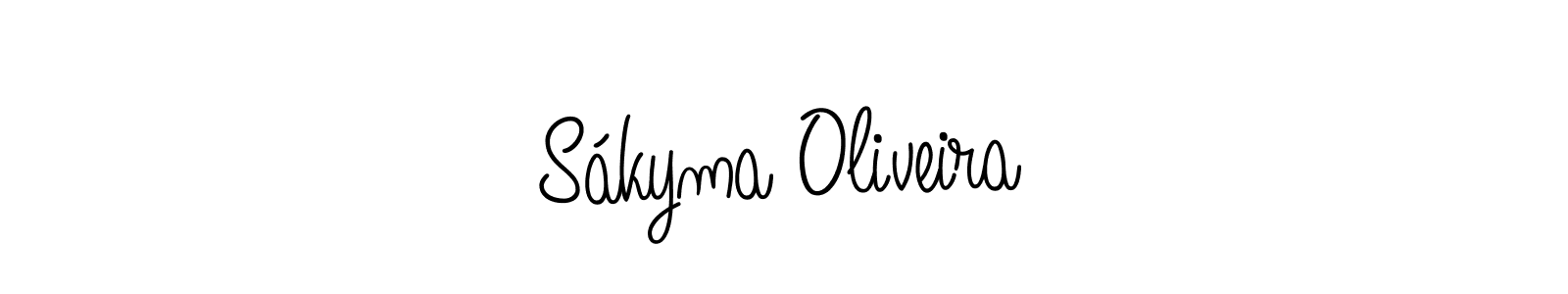 Make a beautiful signature design for name Sákyma Oliveira. With this signature (Angelique-Rose-font-FFP) style, you can create a handwritten signature for free. Sákyma Oliveira signature style 5 images and pictures png