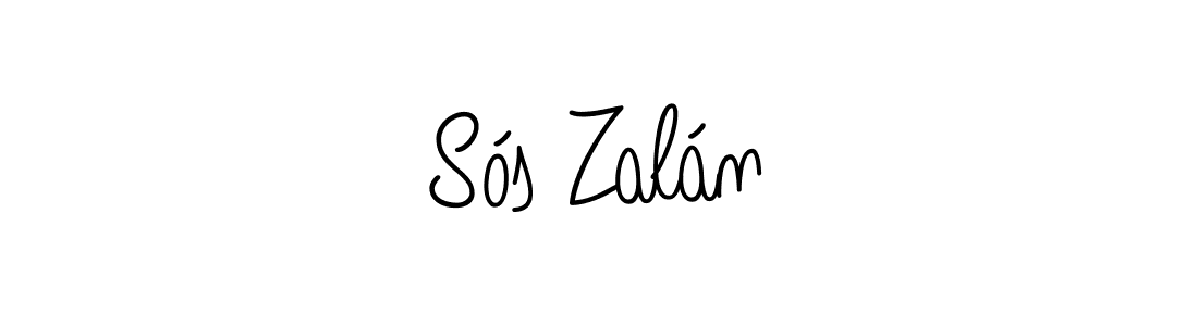 How to make Sós Zalán name signature. Use Angelique-Rose-font-FFP style for creating short signs online. This is the latest handwritten sign. Sós Zalán signature style 5 images and pictures png