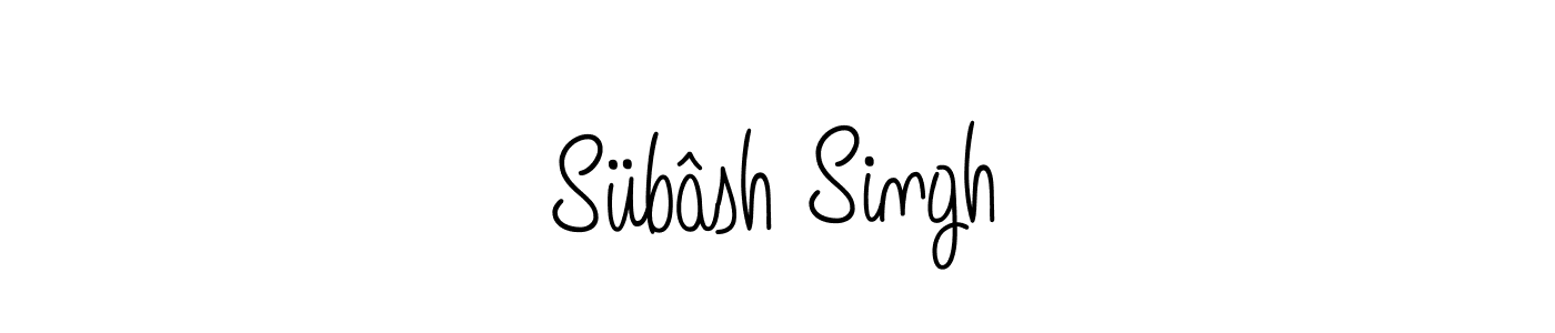 Angelique-Rose-font-FFP is a professional signature style that is perfect for those who want to add a touch of class to their signature. It is also a great choice for those who want to make their signature more unique. Get Sübâsh Singh name to fancy signature for free. Sübâsh Singh signature style 5 images and pictures png