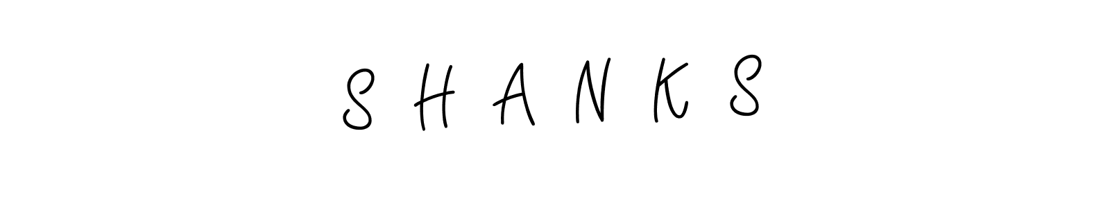 You should practise on your own different ways (Angelique-Rose-font-FFP) to write your name (S  H  A  N  K  S) in signature. don't let someone else do it for you. S  H  A  N  K  S signature style 5 images and pictures png