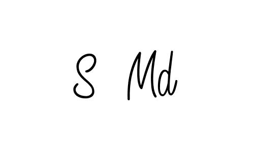How to Draw S  Md signature style? Angelique-Rose-font-FFP is a latest design signature styles for name S  Md. S  Md signature style 5 images and pictures png